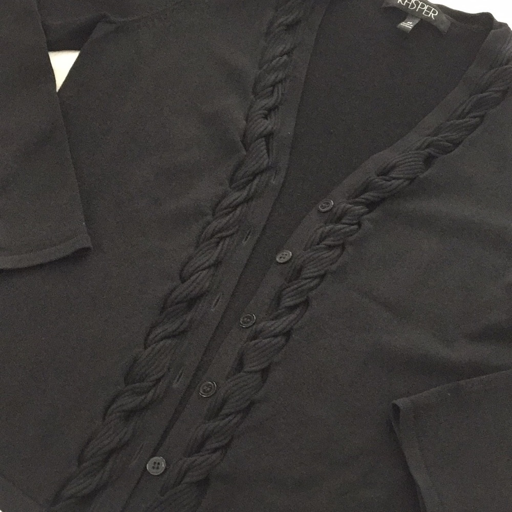 Kasper heavy rayon and nylon cardigan